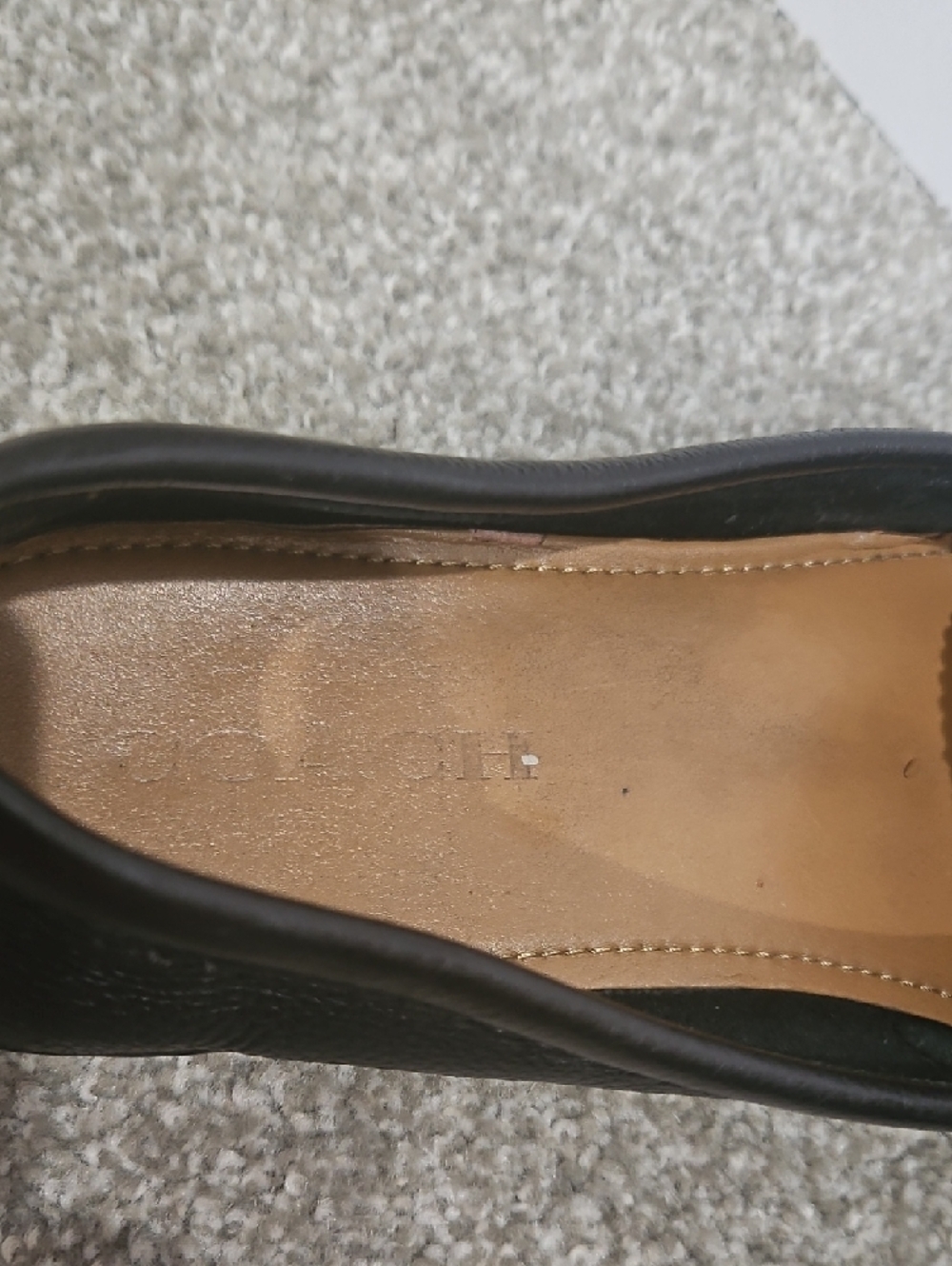 Coach Black Leather Odette  Penny Loafers with Silver Coach Logo SZ 10 - Picture 8 of 10